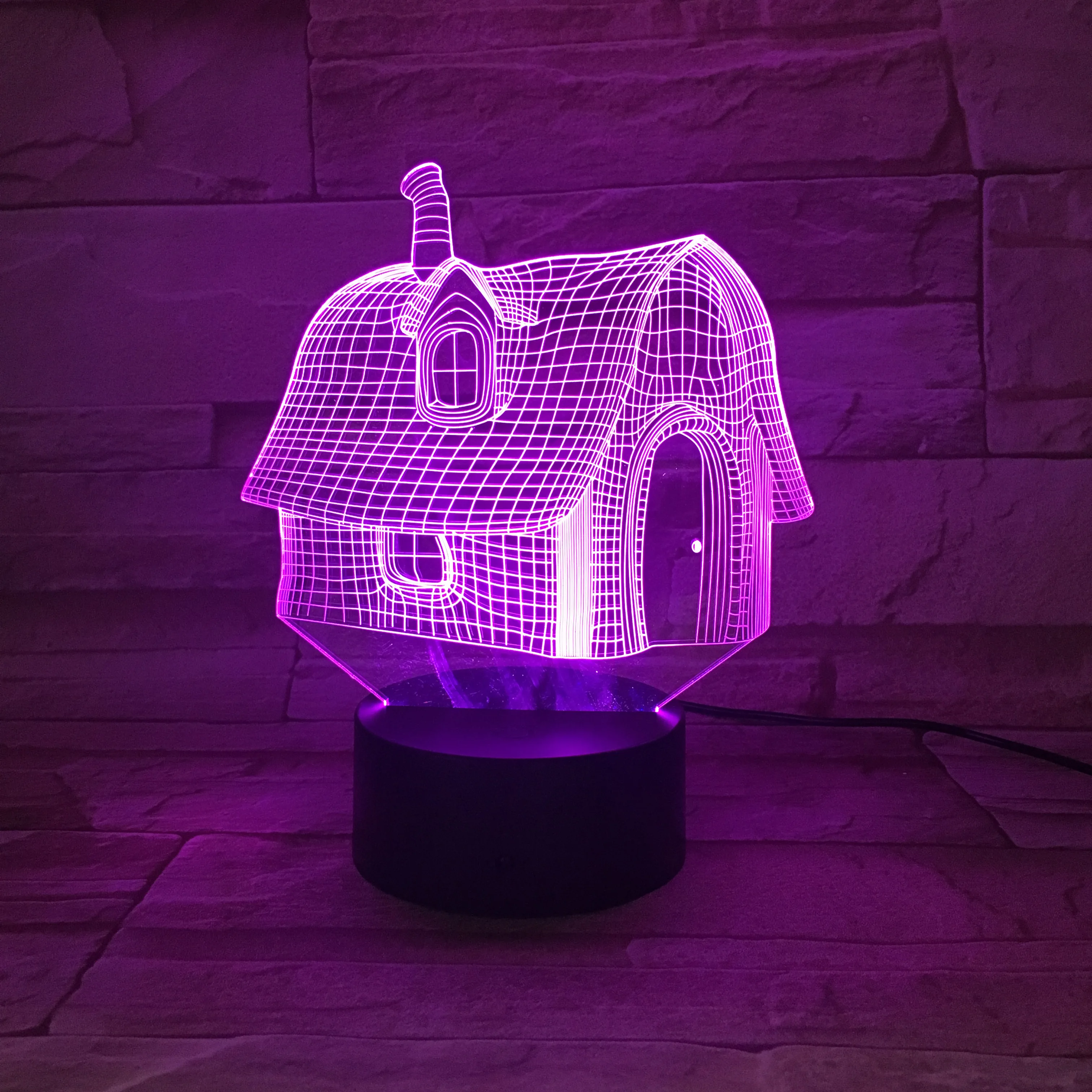 3D лампа меняющая цвет дома с пультом дистанционного управления лучший