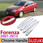 Для Suzuki Forenza J200 рестайлинг 2007  2013 хромированная дверная ручка чехол автомобильные аксессуары наклейки отделка Набор 2008 2009 2010 2011