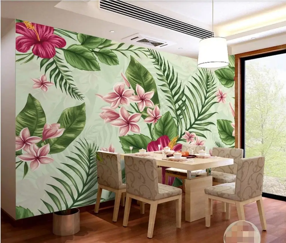 Индивидуальные Крупногабаритные фрески/обои/Ручная роспись тропические