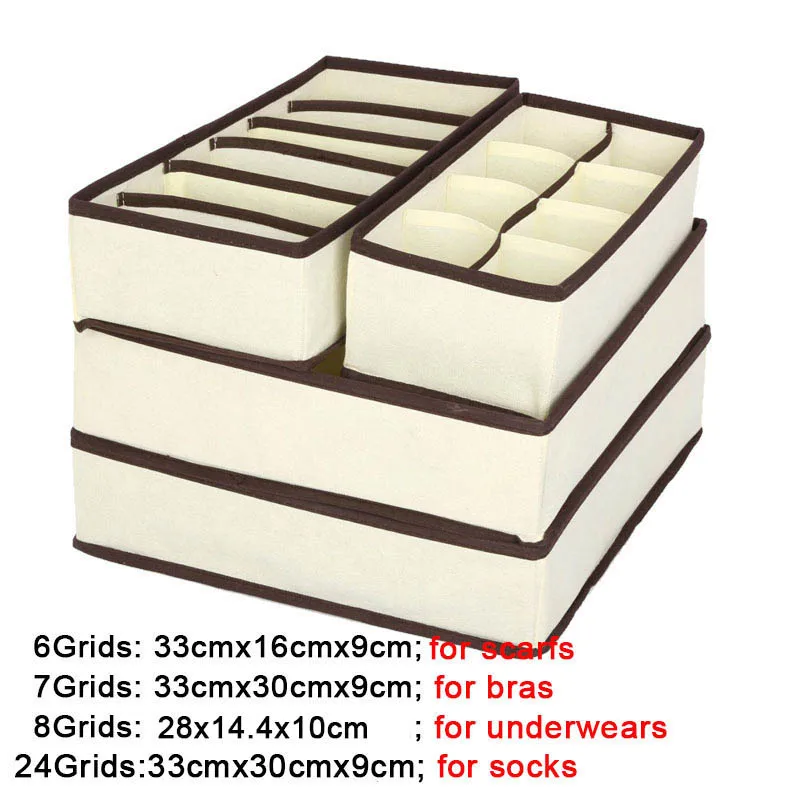 Складной ящик для хранения нижнего белья из нетканого материала|Ящики хранения| |