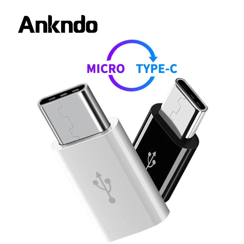 Адаптер ANKNDO с Micro USB на Type c OTG преобразователь 3 1 типа C коннектор для устройств Xiaomi