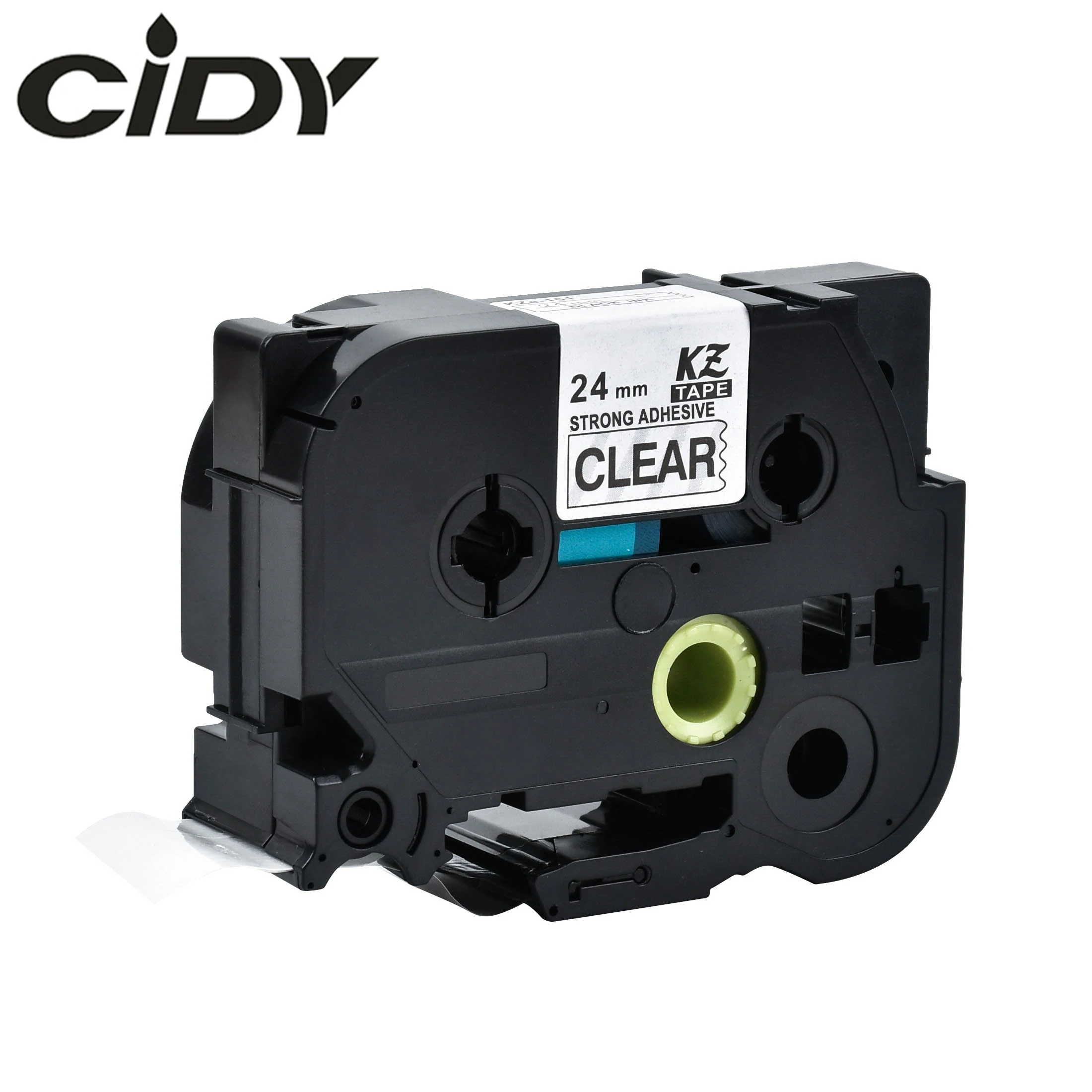 

Tze-S151 24 мм черные на прозрачных прочных клейких лентах tze S151 для ламинированных лент brother p-touch printer tze251