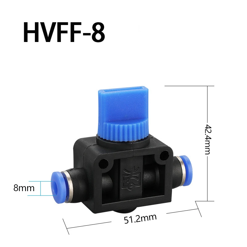 Пневматический вставной быстроразъемный клапан BUC ручной поворотный