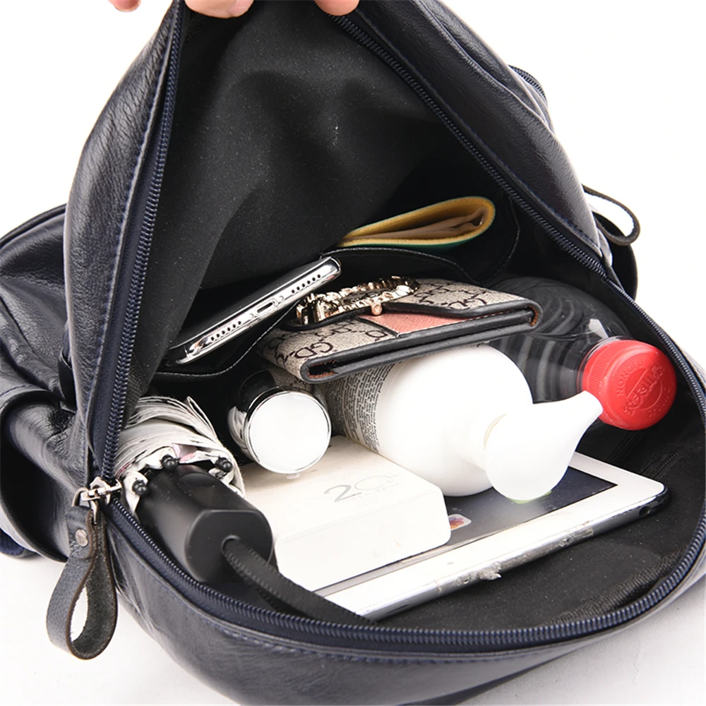 

Bagpack Women Leather Backpack Designer Shoulder Bags For Women 2020 Back Pack School Bags For Teenage Girls Mochila Feminina