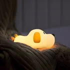 Силиконовый ночник с милыми мультяшными персонажами, ночник для домашних животных, светодиодсветодиодный лампа для создания атмосферы с USB-зарядкой, прикроватная лампа, настольная лампа