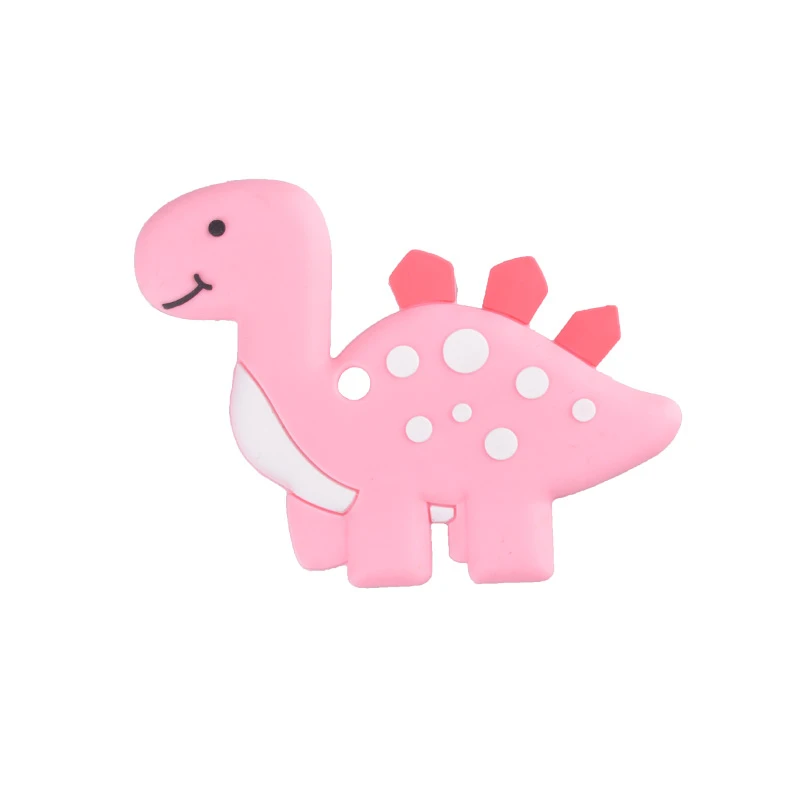 

10pcs Food Grade Silicone Baby Teether Dinosaur Shaped BPA Free Baby Teething Beads Nurse Silicone Toy Product Baby Bracelet