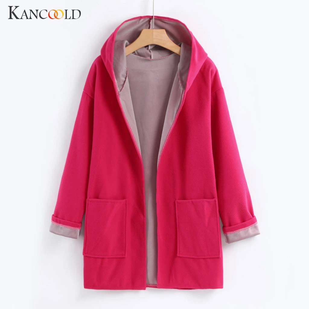 Женское шерстяное пальто KANCOOLD свободное повседневное приталенное с большими