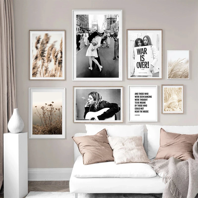 

Европейская черно-белая фигурка, уличный ландшафт, трава, искусственная живопись, принт для дома, гостиной, декоративная живопись