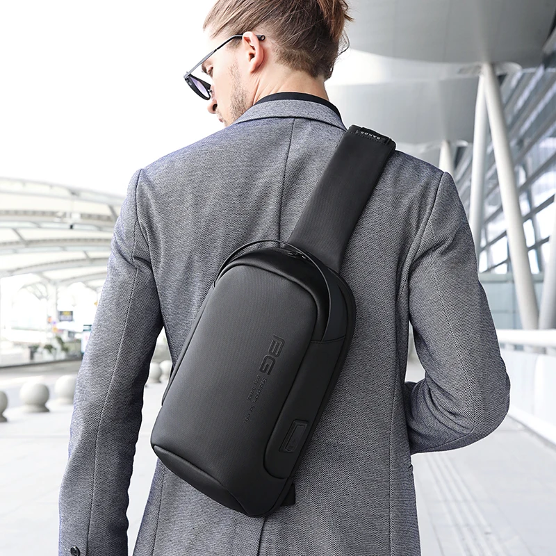 Fashion Anti Theft Multifunction Men Chest Bag Crossbody USB Charging Shoulder Messenger Bags