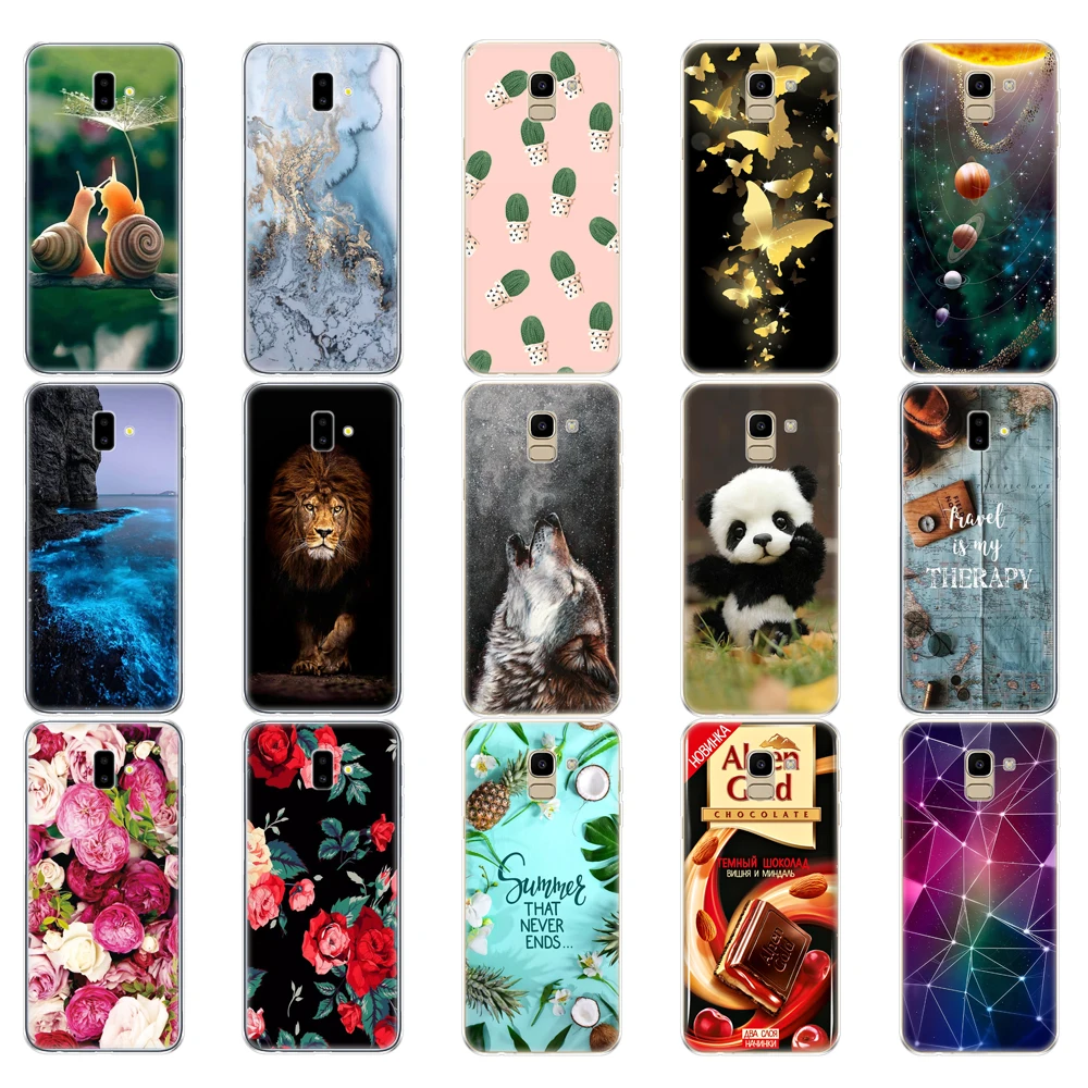 For Samsung J6 2018 Case EU J600 J600F SM-J600F Silicon Soft TPU Back Cover For Samsung Galaxy J6 Plus 2018 J6+ J610 J610F Coque
