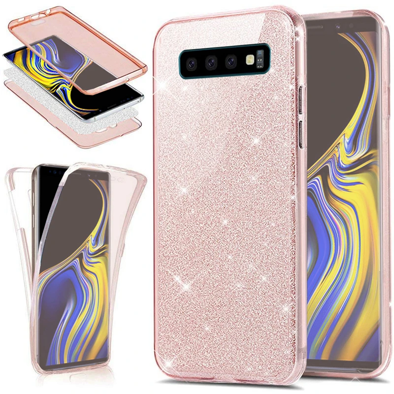 360 полная защита Блестящий чехол из термопластичного полиуретана для Coque Samsung Galaxy