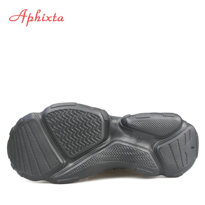 Aphixta/кроссовки на платформе с кристаллами Женская обувь спортивная дышащая для