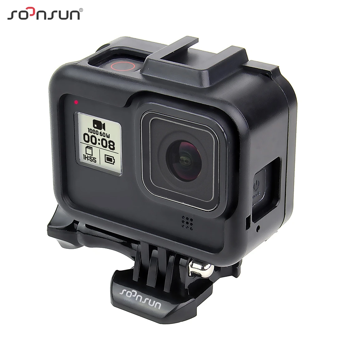 SOONSUN стандартная защитная рамка Корпус чехол оболочка крепление для GoPro Hero 8 для HERO8 черный Go Pro Аксессуары