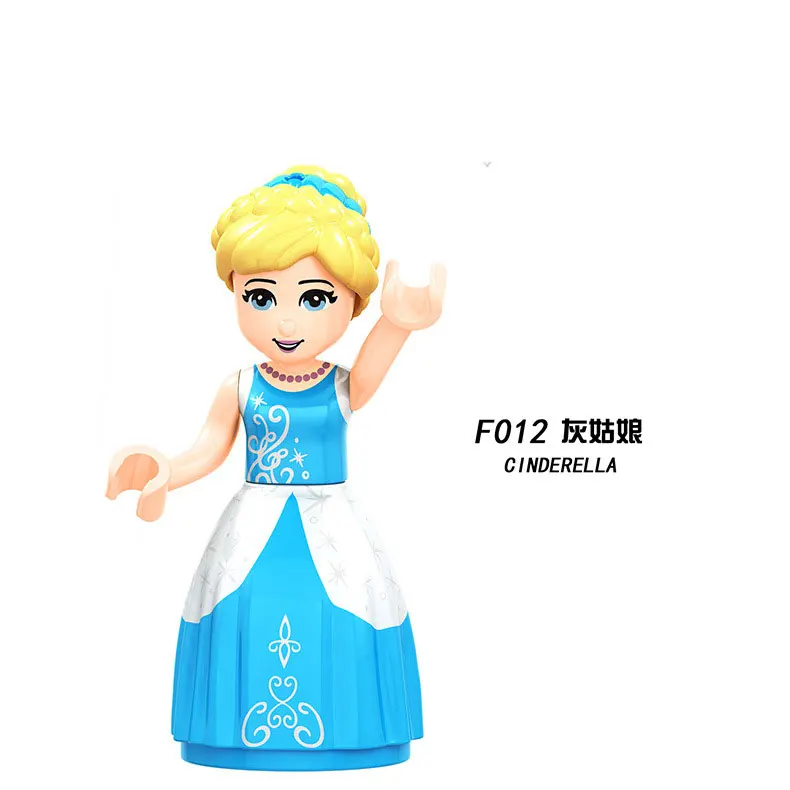 Disney Frozen Friends Анна Эльза Ариэль Золушка Принцесса строительные блоки игрушки для