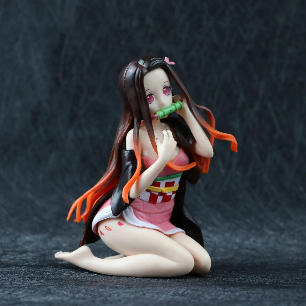 

12CM Kamado Nezuko Sexy Sitting Ver. PVC Action Figure Demon Slayer Kimetsu no Yaiba Tanjirou Nezuko Cute Lovely Model Gift