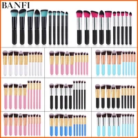 banfi 10pcs eye shadow foundation powder makeup brushes portable multifunctional soft cosmetics beauty makeup brush set tools
