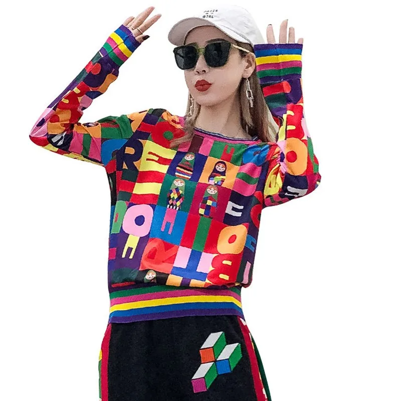 

Hoodies Women Letter Print Patchwork Women Sweatshirt 2020 New Harajuku Streetwear Fashion Korean O-neck Trend Crop Top Hoodie
