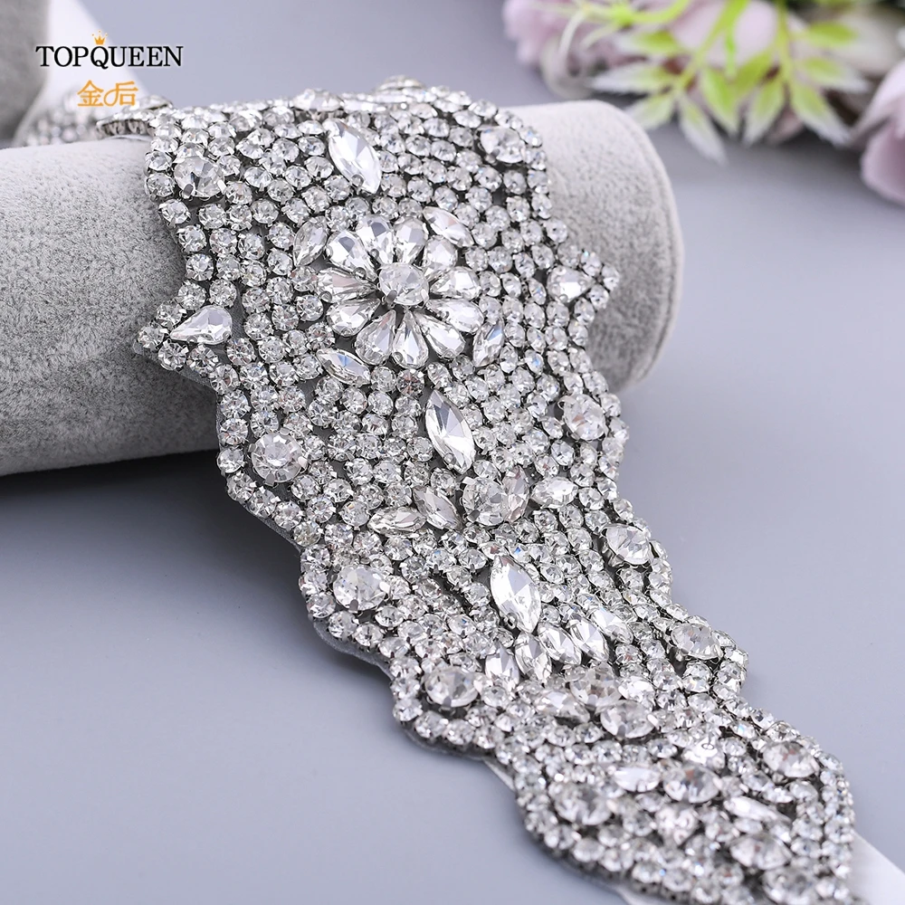 

TOPQUEEN S233 Свадебные ремни для мужчин и женщин серебро Стразы ремень женский широкий пояс вечернее вечерние пояса талии поясом из ленты