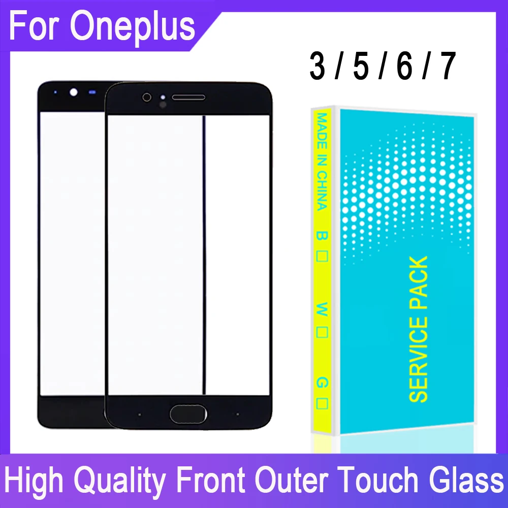 ЖК дисплей сенсорная панель переднее стекло для Oneplus 3 3T 5 5T 6 6T 7 7T Pro сенсорный