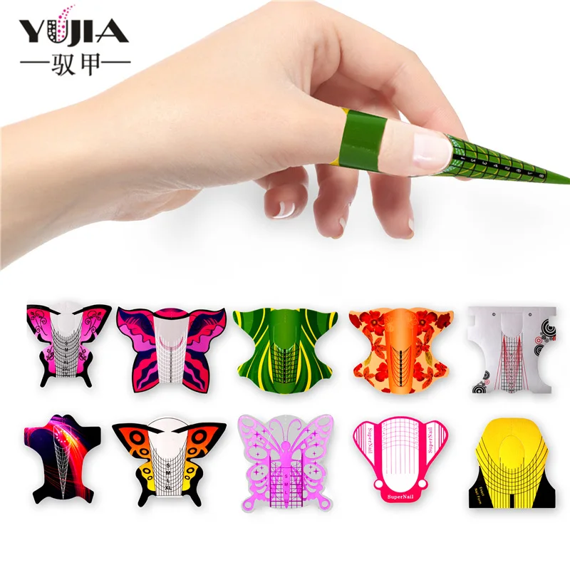 100 шт. для дизайна ногтей в форме рыбы Французский акриловый УФ гель накладные