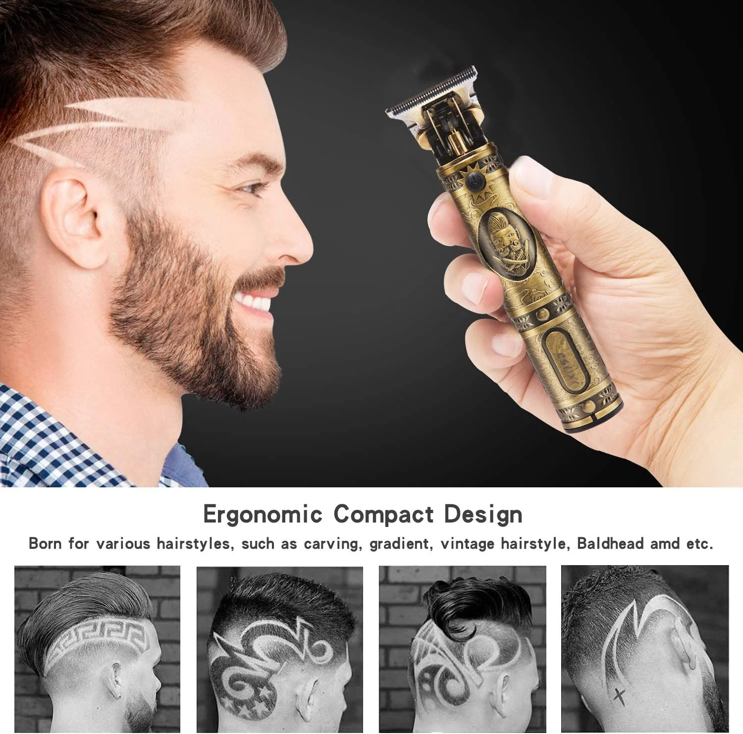 

Electric Hair Clipper Rechargeable Shaver Beard Trimmer Professional Men Hair Cutting Machine Beard Barber Hair Cut GH19