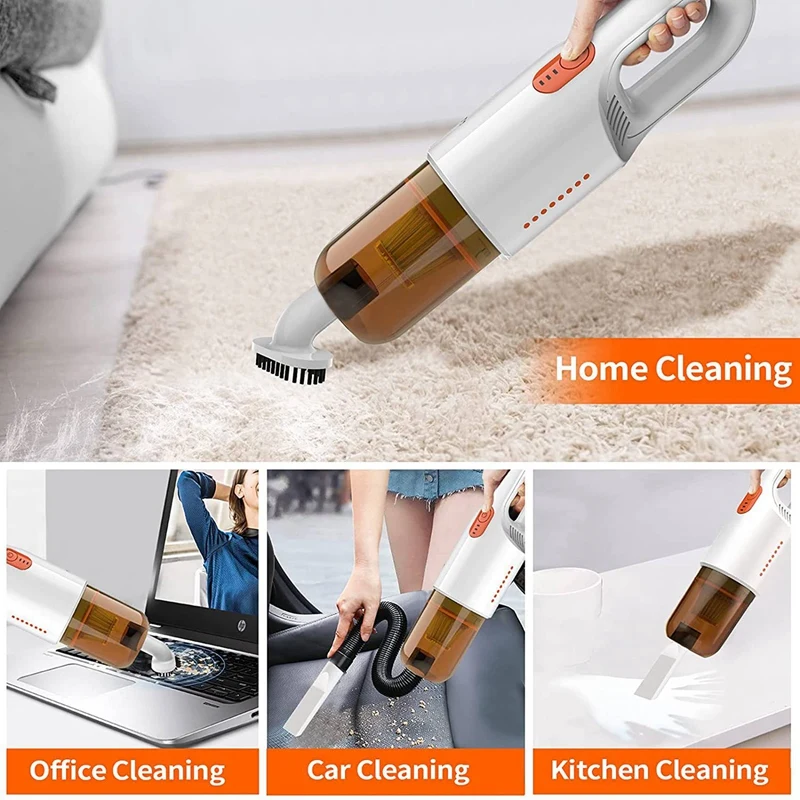 Ручной пылесос перезаряжаемый портативный беспроводной моющийся фильтр HEPA