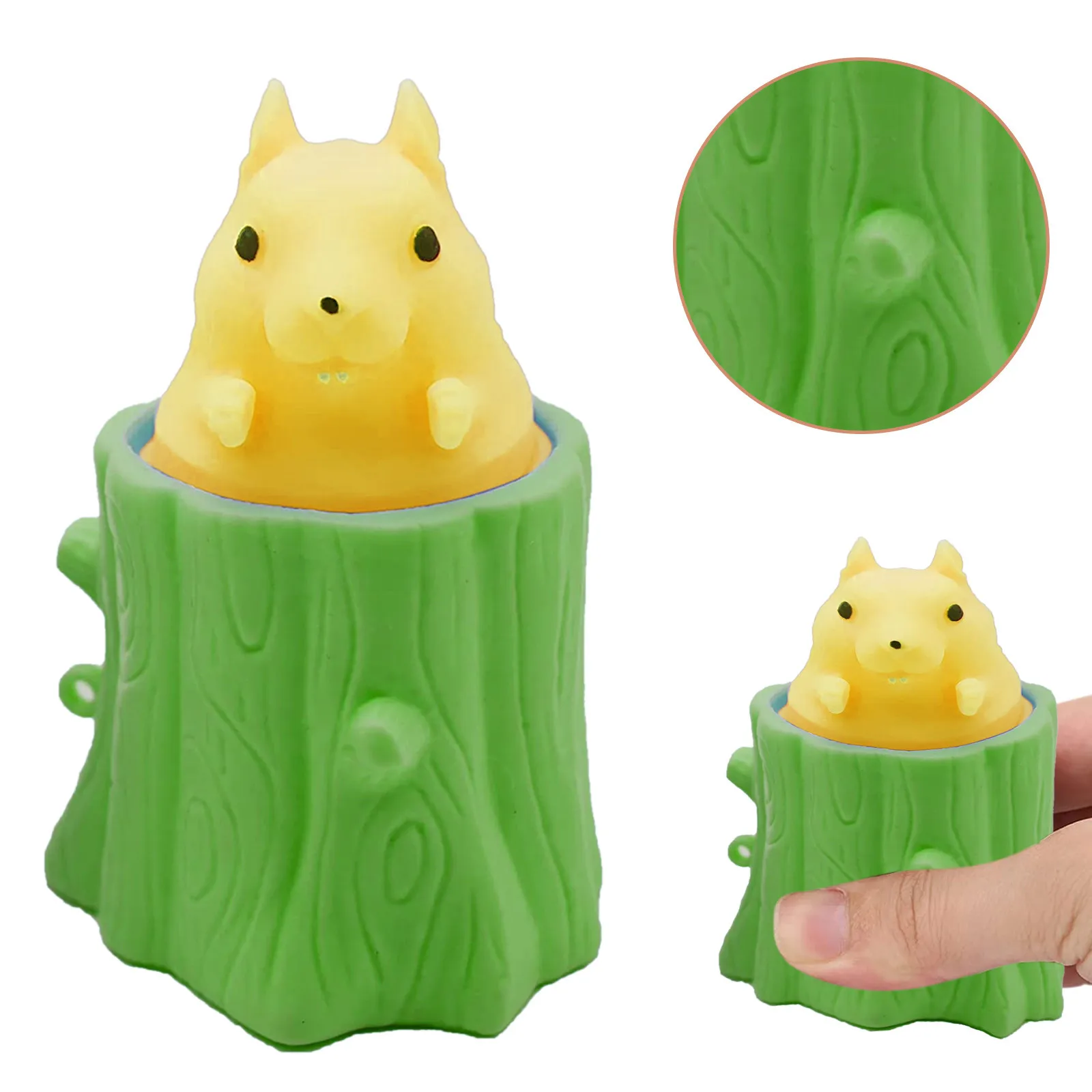 

Funny Evil Squirrel Cup Kawaii Cartoon Decompression Toy Squirrel Decompression Tree Pen Holder Pop Antistress It Fidget Toys
