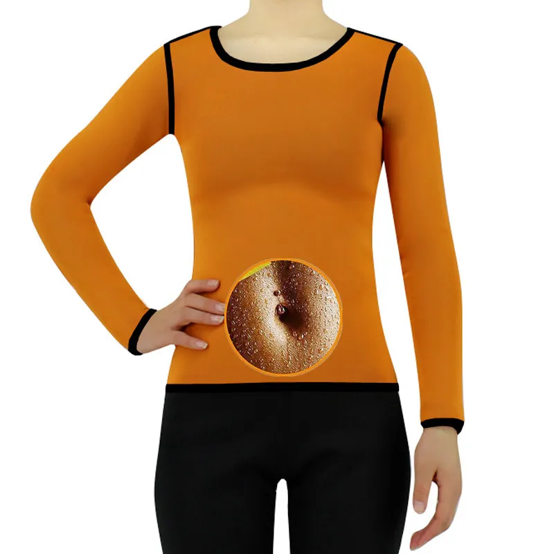 Неопреновые Футболки с длинным рукавом для женщин йоги спортзала компрессионные