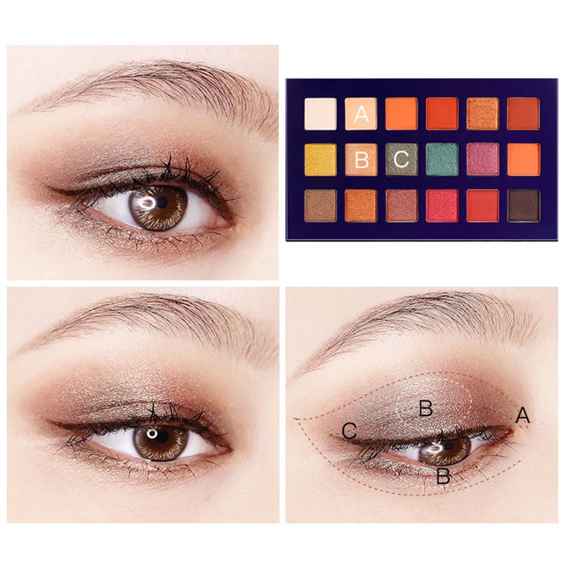 

Hot Starry Eyeshadow Palette 18 Colors Glitter Matte Eye Shadow Waterproof Cosmetics EY669