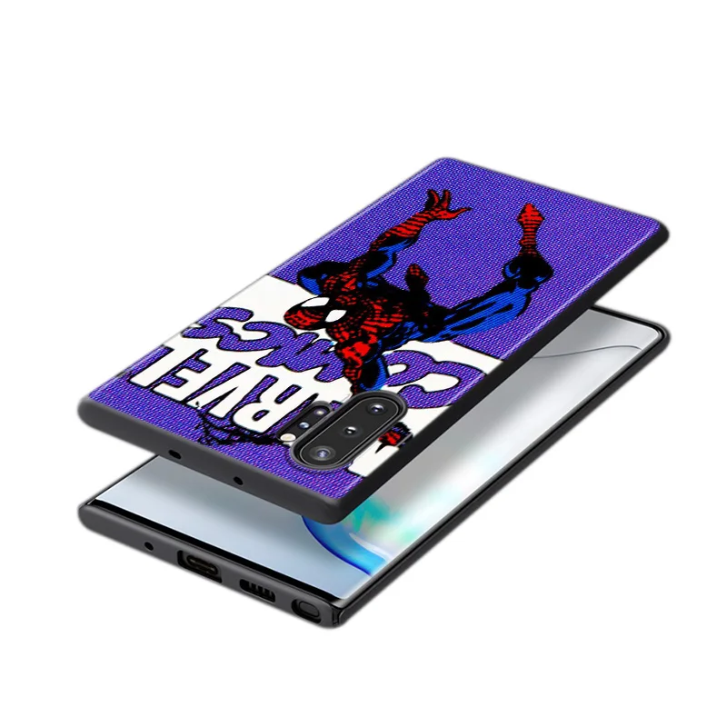 

Marvel Spider-Man Avengers Super Hero For Samsung Galaxy S21 S20 FE Ultra S10 Lite S9 S8 Plus S7 5G Soft TPU Silicone Phone Case