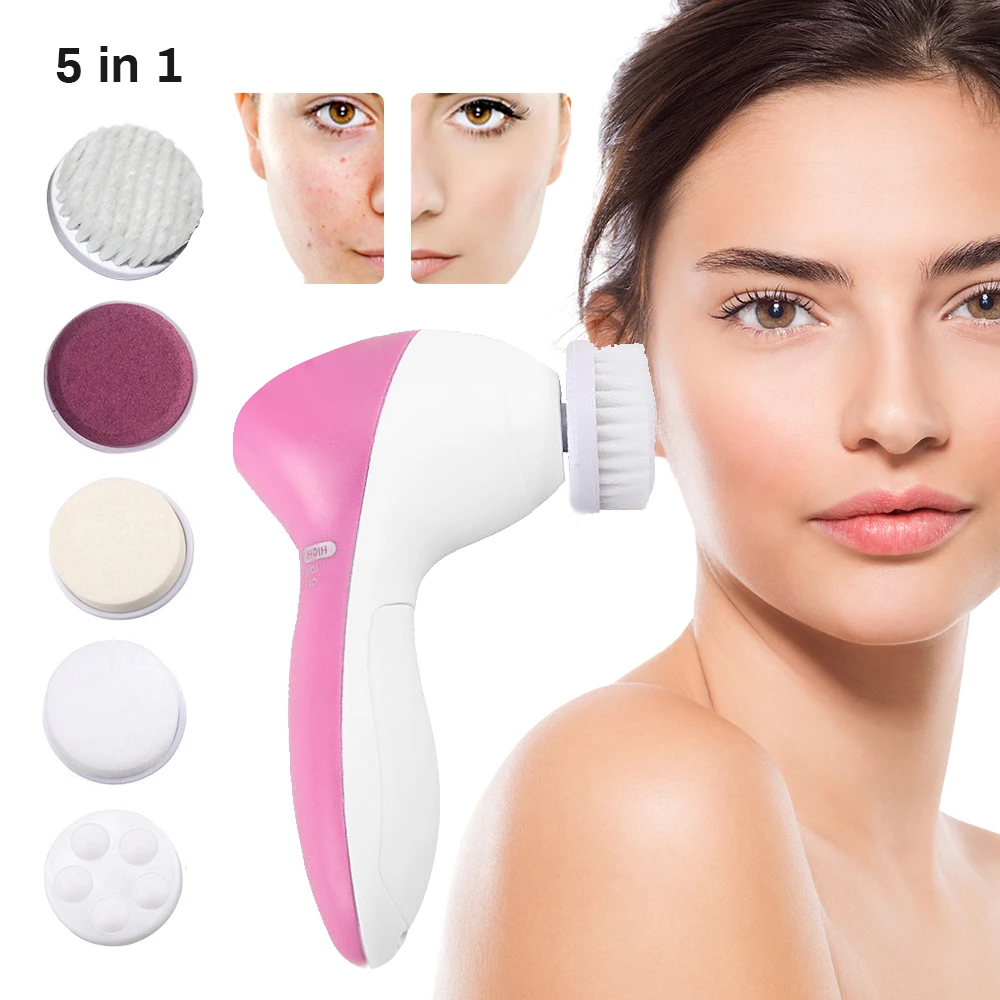 Электрическое очищающее средство для лица лицо 5 в 1 ультразвуковая Очищающая