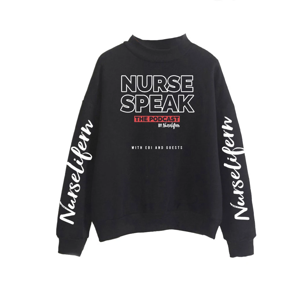

frdun 2021 New Nurselifern 2D Print Women Men High collar sweatshirt Casual Turtlenecks Clothes