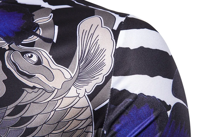 Новинка осени 2019 мужская полосатая футболка большого размера с высоким