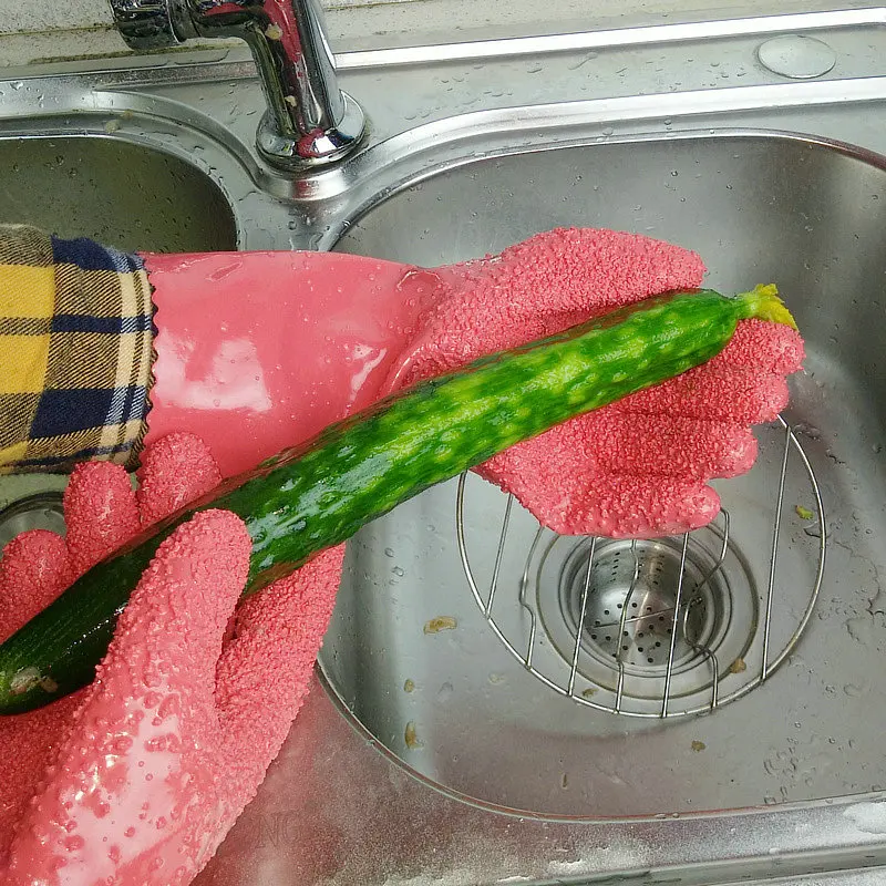 Peeling Potato Gloves Peel Vegetable Fish Scale Gloves Non-slip Household Glove Dishwashing gants Cooking Tools