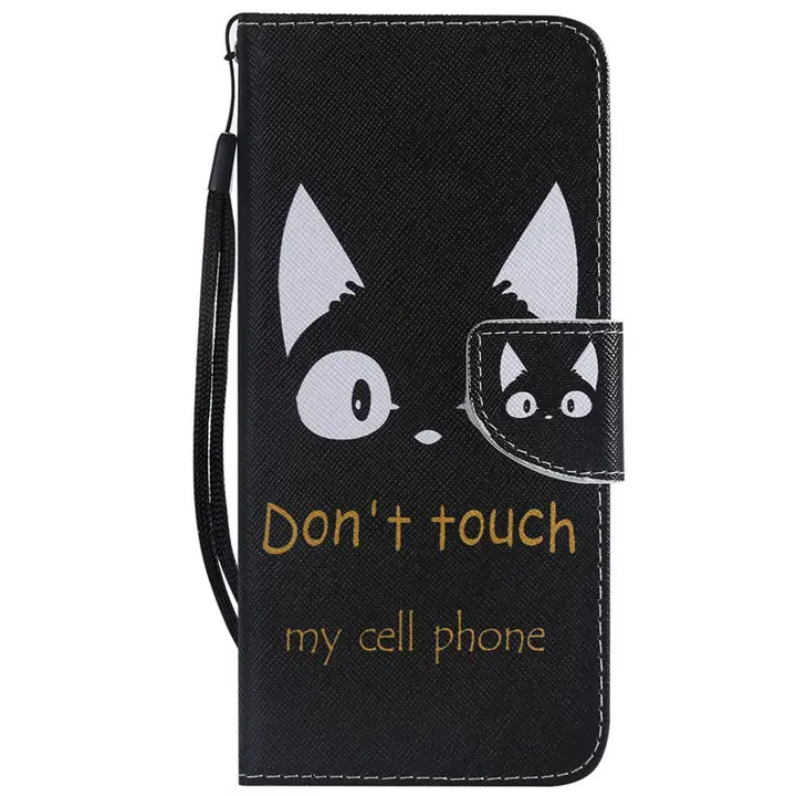 Cat Ear Роспись Флип кожаный чехол для samsung Galaxy A3 A5 A6 плюс A7 A8 A9 J2 Core J7 J8 J330 J530 прочные телефонные чехлы с P06F - Цвет: Cat Ear