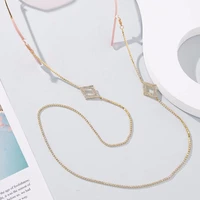 full diamond mask lanyard heart crystal anti lost spectacle cord mask chain neck strap string women glasses chain