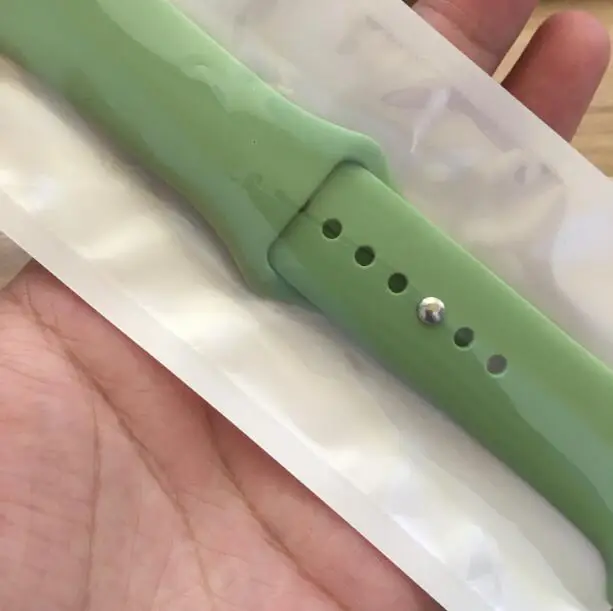 mint Новейшая модель; силиконовый ремешок для наручных часов iWatch, 4 40 мм 44 Резиновые Спортивные петли для наручных часов Apple Watch серии 1/2/3, 42 мм, 38 мм, версия linkseries 5 - Цвет ремешка: mint