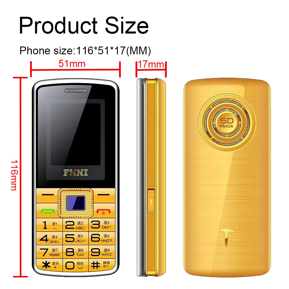 Оригинальный мобильный телефон K22 2 SIM One Touch Dial Фонарик Magic Sound Динамик Браузер