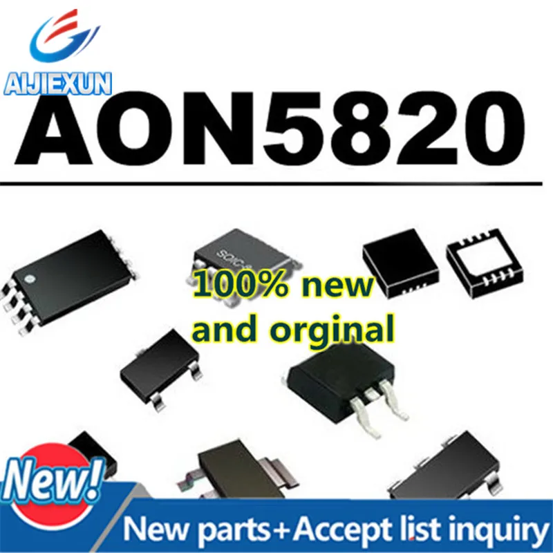 10Pcs 100% New and original AON5820 5820 DFN MOS 20V Common-Drain Dual N-Channel MOSFET large stock