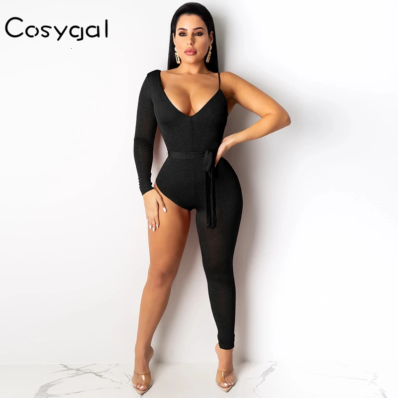 Женский Облегающий комбинезон COSYGAL с длинными рукавами и прозрачными штанинами