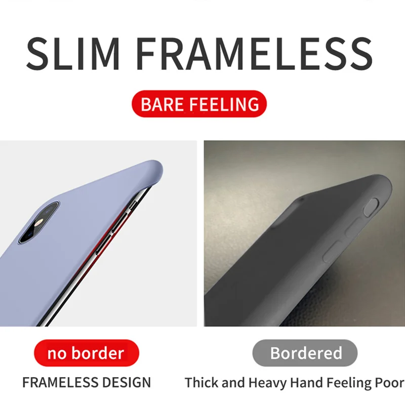 Thin Frameless Matte Phone Case For Apple iPhone 11 Pro X XS Max XR 2019 Slim Candy Scrub Hard PC Cover 6 6S 7 8 Plus |