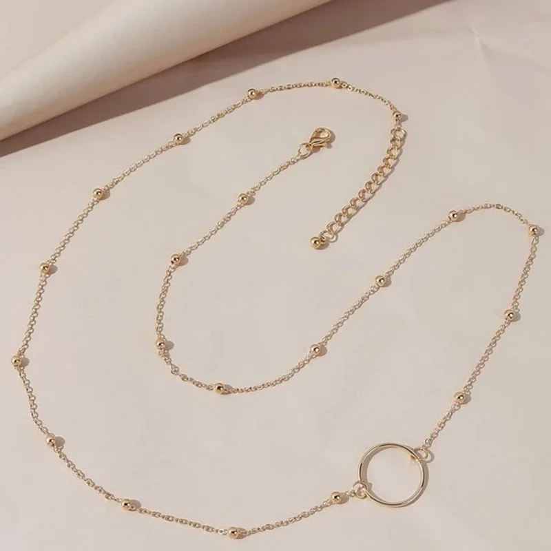 Цепочка на талию для женщин и девушек стильная пикантная разноцветная круглая