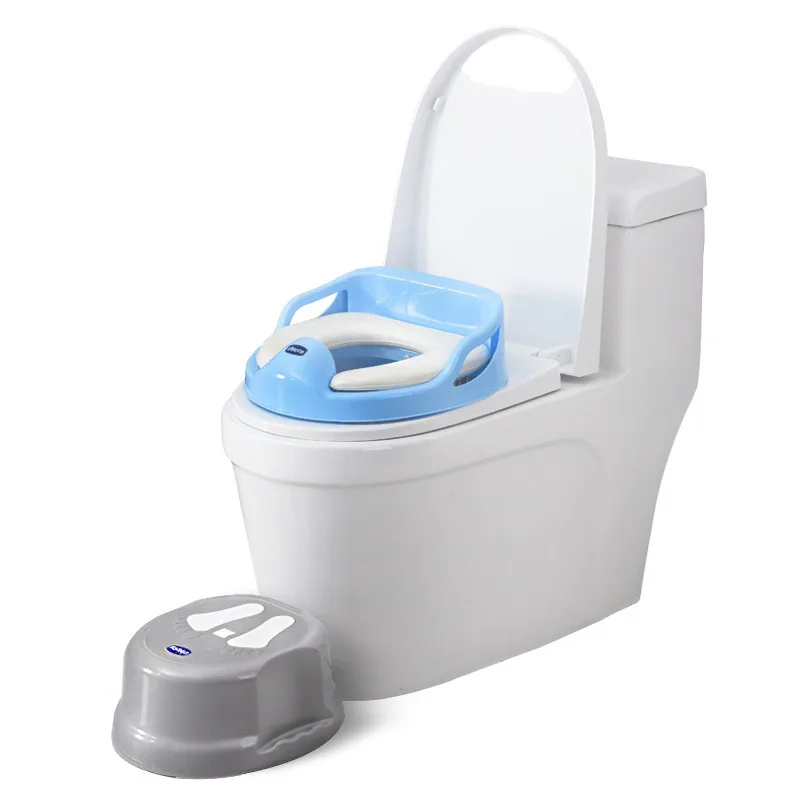 

3-in-1 Toilet For Children Baby Seat+Toilet seat+ Toilet Seat Cushion Fashion Bebe Potties&Seats Baby Stool Footstool for Toilet