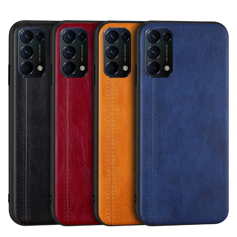 luxury leather phone case for oppo reno 4 5 lite 5 pro plus 4z 5z a53 a73 a93 a54 a74 a94 realme 7 8 pro 7i cover case coque free global shipping