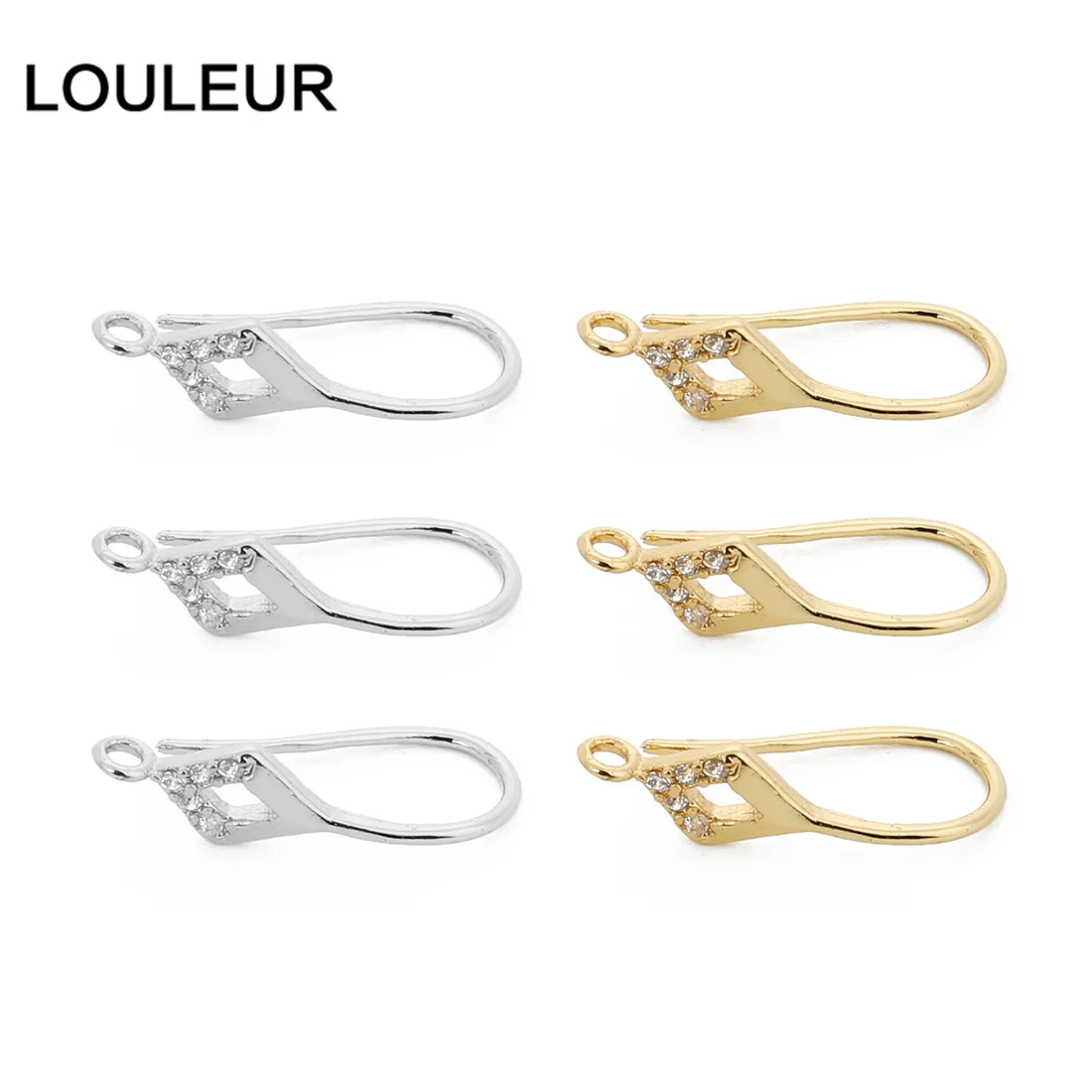 Louleur, 2 шт./лот, u-образные серьги в форме листа, крючок для женщин, сделай сам, серьги, модные ювелирные аксессуары, серьги, застежки, крючки