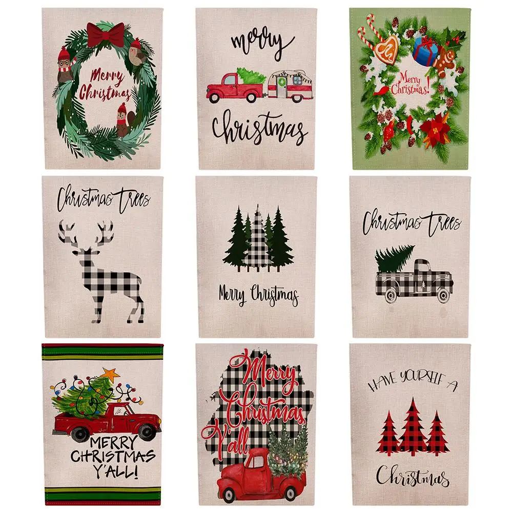 Приветственный сад флаг домашний двор декоративные рождественские забавные