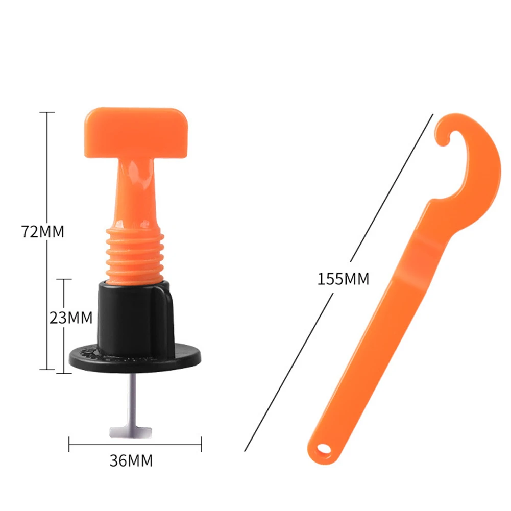 

50Pcs Tile Leveler Locator Leveling System Toolkit Reusable Level Wedges Alignment Spacers Plier Mason Auxiliary Tool