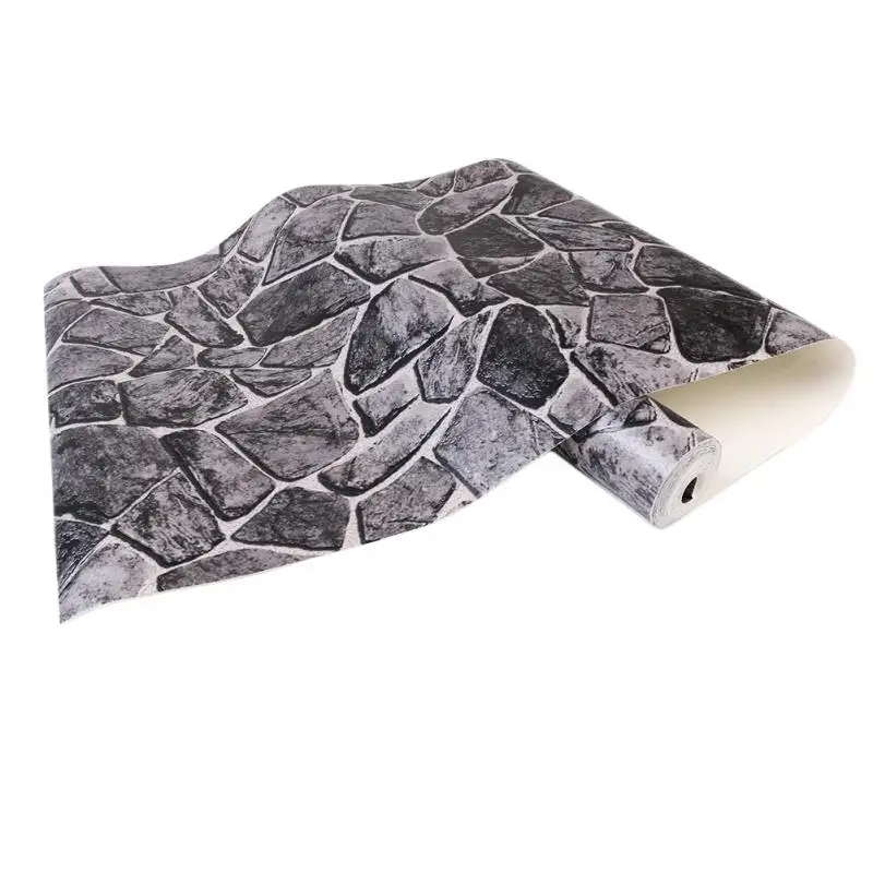 Винтажные обои из искусственного мрамора в рулонах серый 3D кирпич реалистичные
