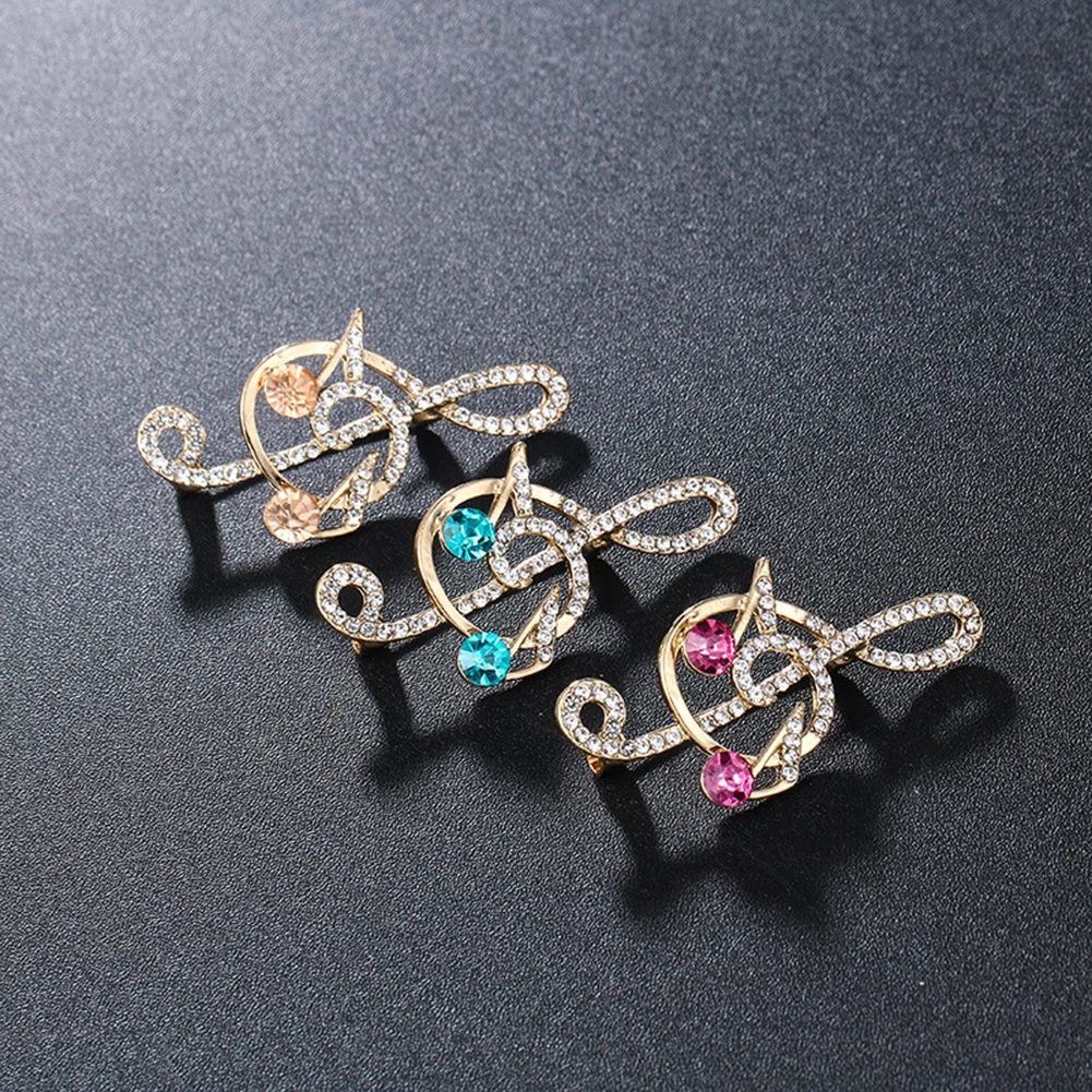 

NEW 2021 Fashion Luxury Creative Brooch Notes Brooch Clothing Pin Clothing Accessories Female Music Symbol