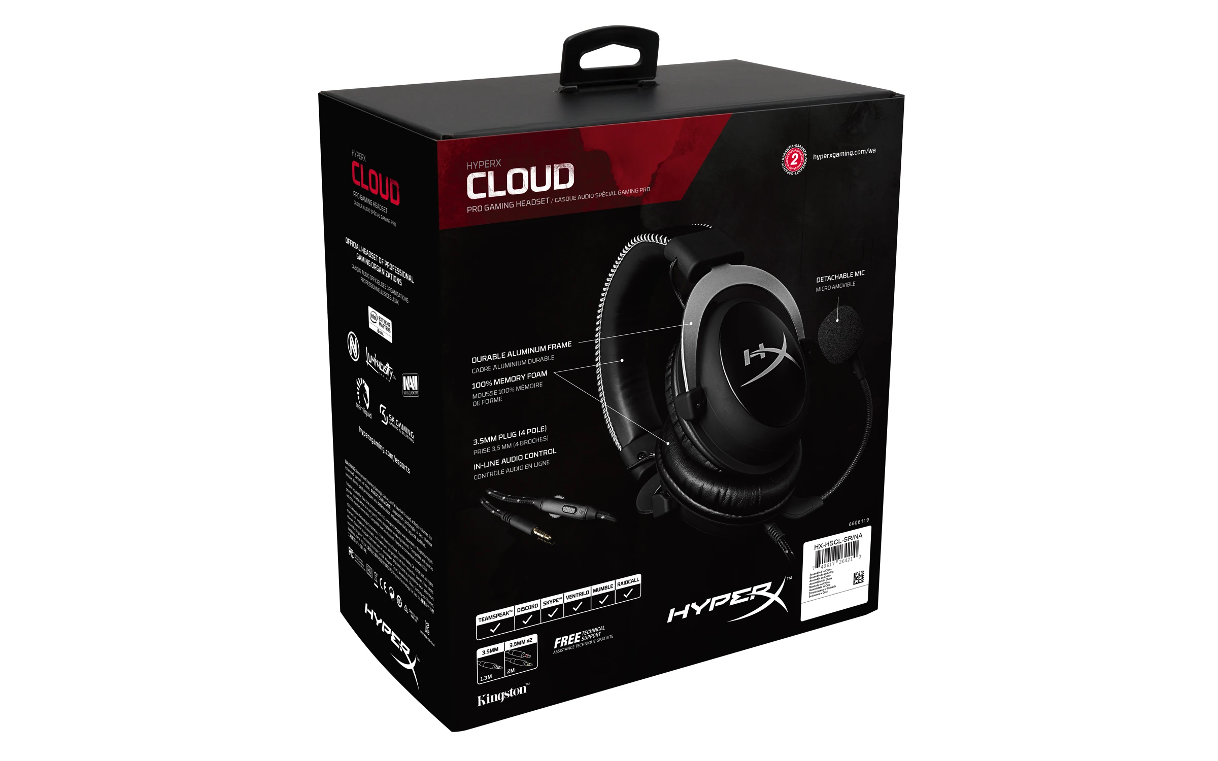 HyperX Cloud Virtual 7,1 объемный звук USB звуковая карта продается отдельно облачная игровая гарнитура